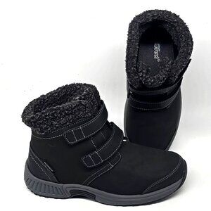 OrthoFeet Women’s Size 9 Florence Black Suede Orthopedic Waterproof Winter Boots
